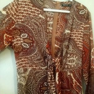 Breezy Red Paisley Maxi Dress